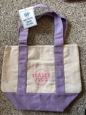 NWT Trader Joe’s Mini Pastel Totes - Purple